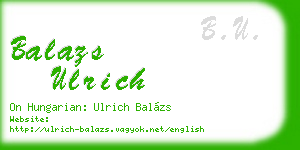 balazs ulrich business card