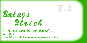 balazs ulrich business card